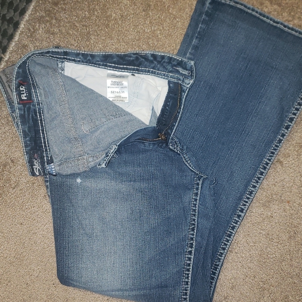 Silver Jeans Women's Dark Blue Boot Cut Jeans